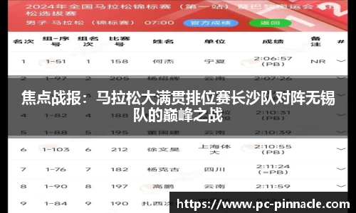 焦点战报：马拉松大满贯排位赛长沙队对阵无锡队的巅峰之战